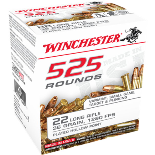 Winchester Winchester 525 Pack 22 LR 36 GR Copper Plated Ammo
