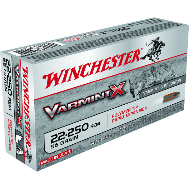Winchester Winchester 22-250 REM Varmint 55 GR Ammo