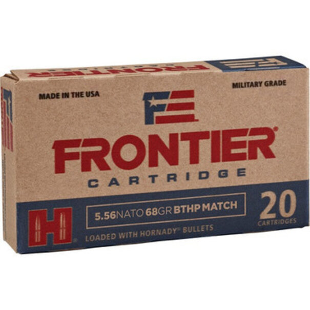 Hornady Frontier 5.56 Nato 68 GR BTHP Match Ammo