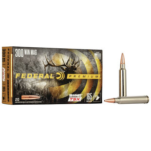 Federal Premium 300 Win Mag 165 GR Barnes TSX Ammo