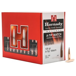 Hornady 6.5MM .264" 135 GR A tip Match Bullets #26179
