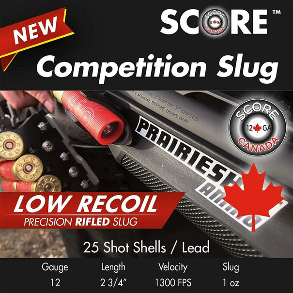 Score Score 12 GA 2-3/4" 1oz 1300 fps Slugs
