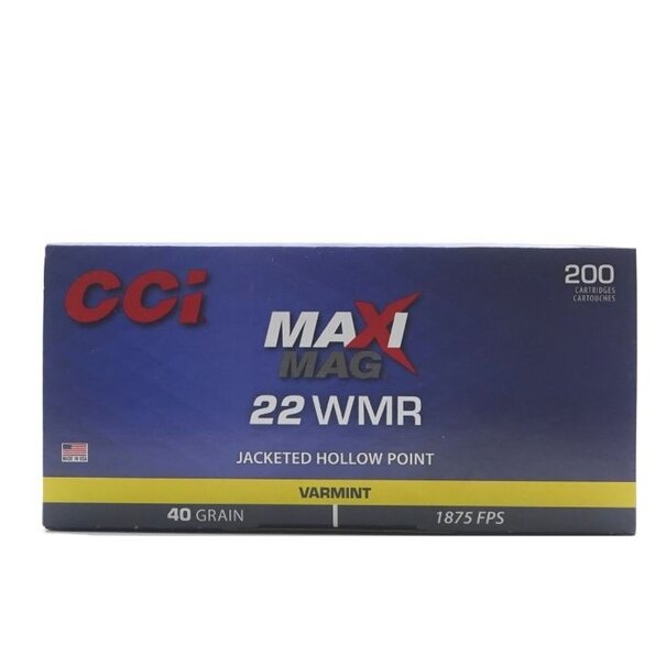 CCI 22 WMR 40 GR JHP Ammo (200)