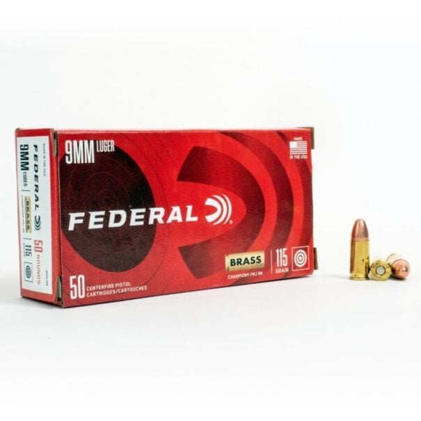 Federal Federal 9MM Luger 115 GR FMJ Ammo