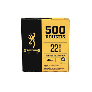Browning 22 LR 36 GR Copper Plated HP Ammo