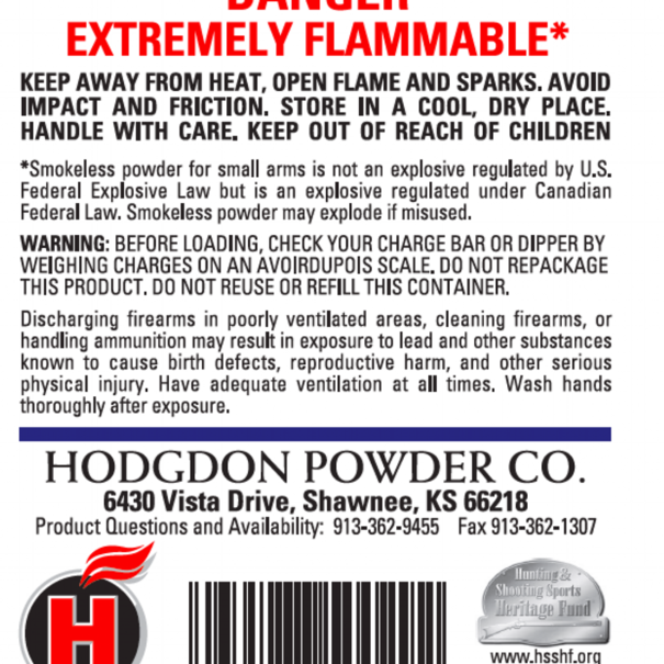 Hodgdon Hodgdon 8Ib. H4350 Rifle Powder