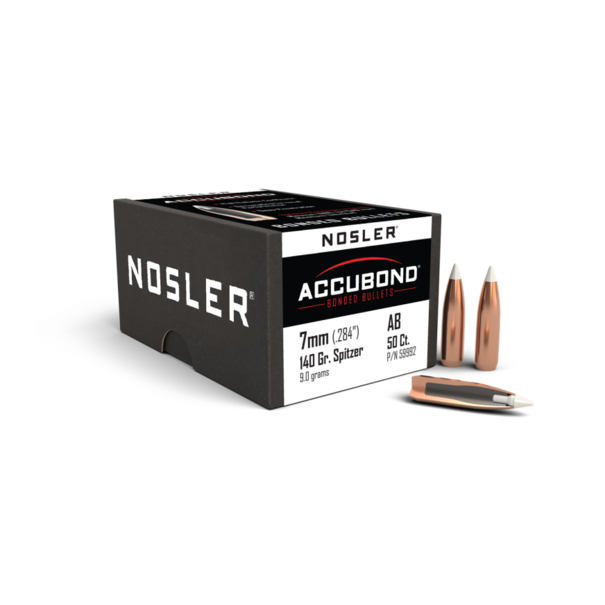 Nosler Nosler Accubond 7MM CAL 140 GR Spitzer Bullets
