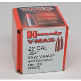 Hornady 22 CAL 55 GRV-MAX W/ Cannelure