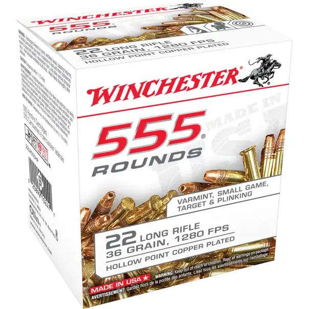 Winchester 22 LR 36 GR Ammo (555pck)