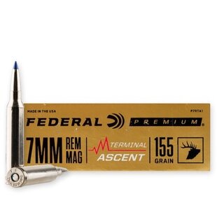 Federal Premium 7MM Rem Mag 155GR Terminal Ascent Ammo