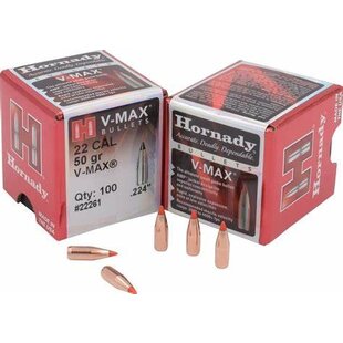 22 CAL 50 GR V-MAX Bullets