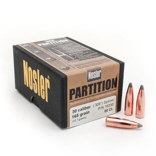 Nosler Partition 30 CAL 165 GR Bullets