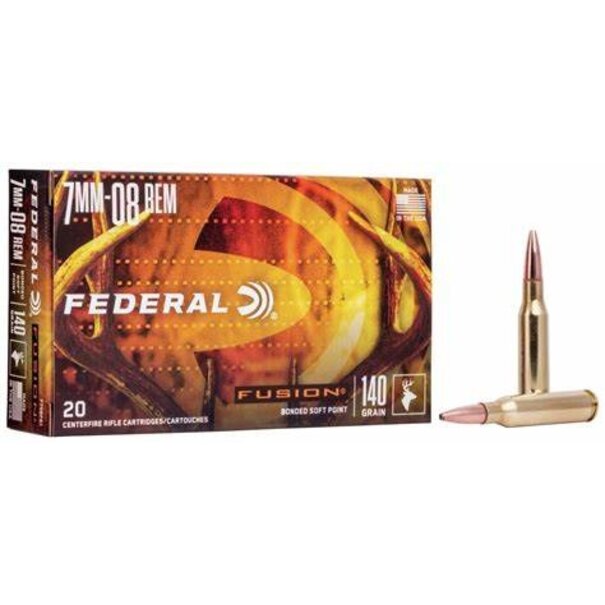 Federal Fusion 7MM-08 140 GR Bonded Soft Point Ammo