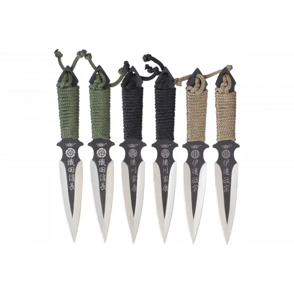 UZI Throwing Knives Cord Wrapped (6 Set)