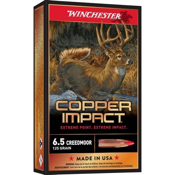 Winchester Winchester 6.5 Creedmoor 125 GR Copper Impact Ammo