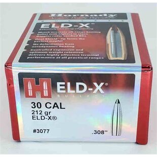 Hornady 30 Cal 212 GR ELD-X Bullets