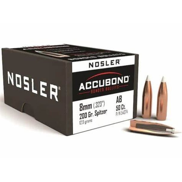 Nosler Nosler Accubond 8mm 200 GR Spitzer Bullets