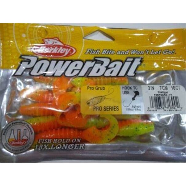 Berkley Berkley Powerbait Minnow Grub 3" Fire Tiger