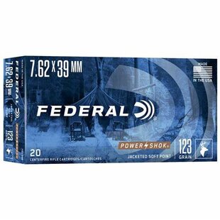 Federal Powershok 7.62X39 123 GR JSP Ammo