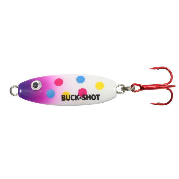 Northland Fishing Tackle Buck-Shot Rattle Spoon Super-Glo 1/8oz Purple Wonder
