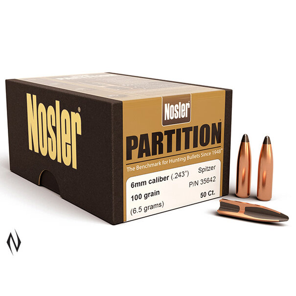 Nosler Nosler Partition 6mm 100 GR Spitzer 50ct