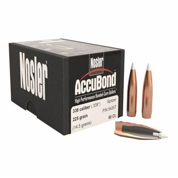 Nosler Nosler 338 Cal 225 GR Accubond Spitzer