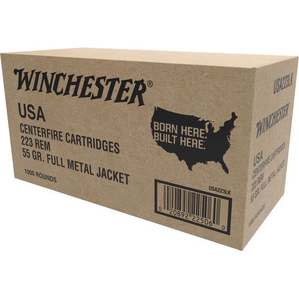 Winchester Winchester 223 Rem 55 GR FMJ Bulk Pack 1000 Rounds