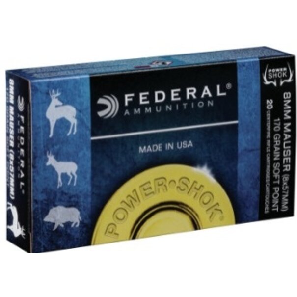 Federal Federal Power-Shok 8mm 170gr JSP Ammo