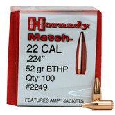 Hornady 22 Cal 52 Gr BTHP Match 100 ct