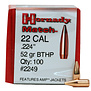 Hornady 22 Cal 52 Gr BTHP Match 100 ct