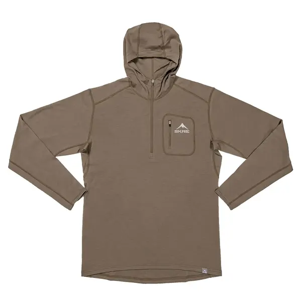 SKRE Skre Kaibab 300 Merino Wool Hoodie Ash Brown