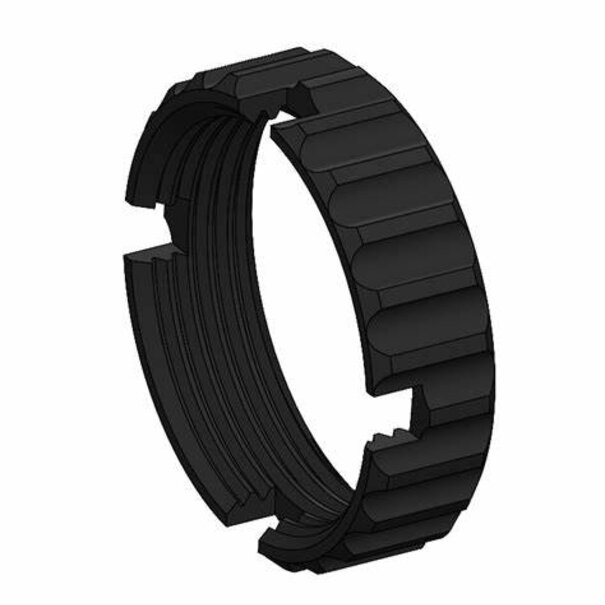 Lockhart Stainless Buffer Tube Castle Nut Black