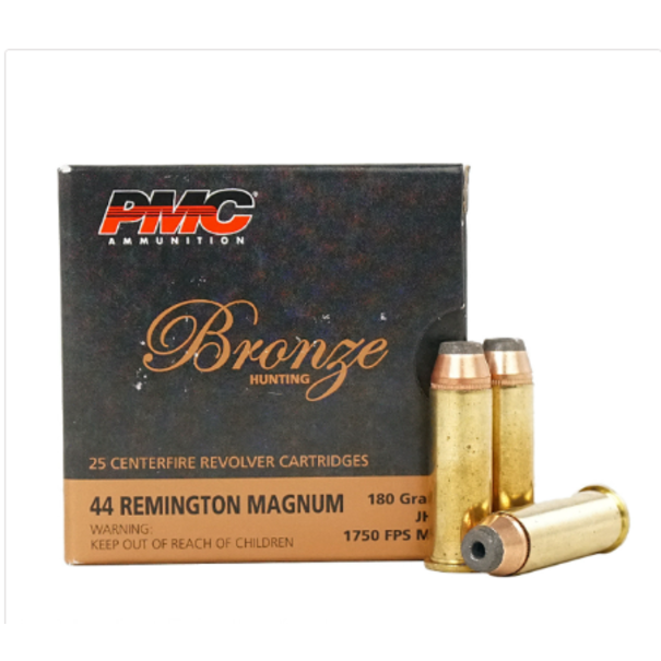 PMC PMC Bronze 44 Rem Mag 180 Gr JHP 25Ct