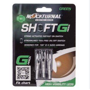 Nockturnal Shift Green Lighted Nocks LED