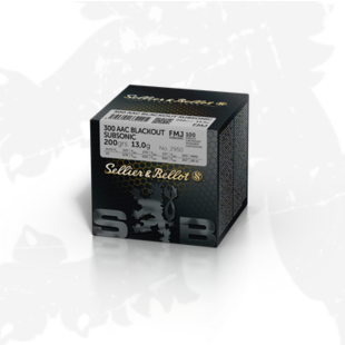 Sellier & Bellot 300 AAC Blackout 200 GR FMJ Subsonic