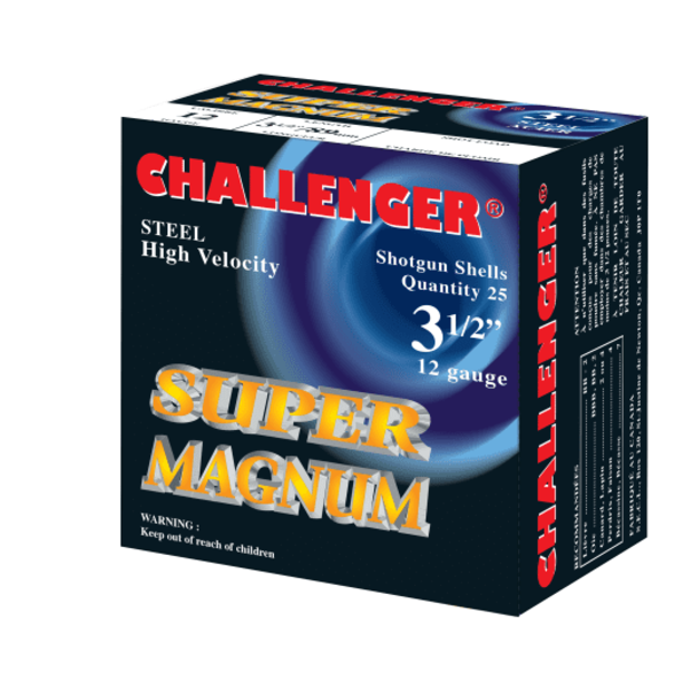 Challenger Challenger Magnum Steel 12 ga 2-3/4 #3 1-1/8oz