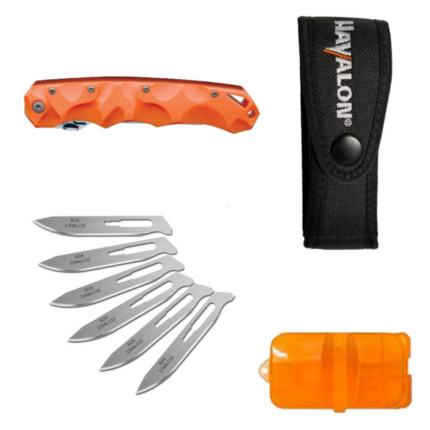 HAVALON KNIVES Havalon Knife Piranta Orange-Stag