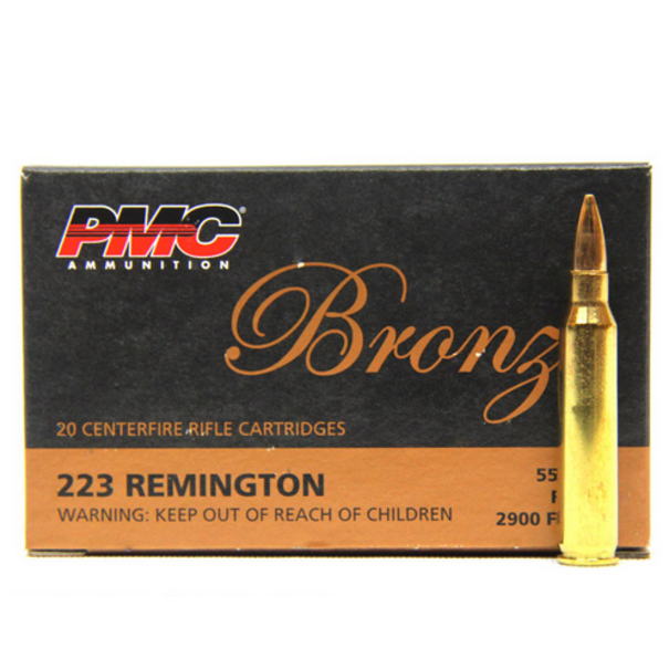 PMC PMC Bronze 223 Rem 55 Gr FMJ-BT 20 CT