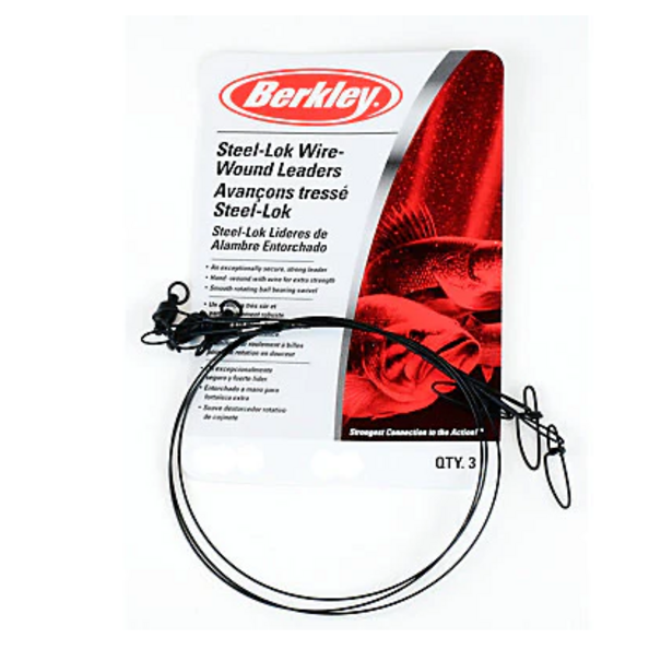 Berkley Berkley Steelon Wire-Wound Leader 18"/45 LB BLK