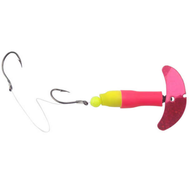 Mack's Lures Macks Lures Wally Pop Crawler Pink Sparkle/Yellow, Size 2