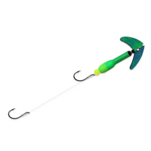 Mack's Lures Walley Pop Crawler Green Sparkle Flow Green/Yellow Size 2