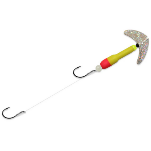 Mack's Lures Mack's Lures Wally Pop Crawler Silver Sparkle/Yellow/Pink Size 2