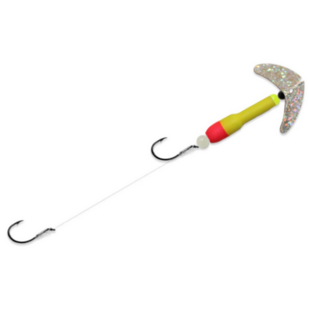 Mack's Lures Wally Pop Crawler Motor Oil Mirror, Lime Green, Orange Size 2