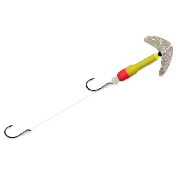 Mack's Lures Mack's Lures Wally Pop Crawler Motor Oil Mirror, Lime Green, Orange Size 2