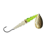 Mack's Lures Wedding Ring Spinner HMR Brass/Flow Chart Glow Size 6