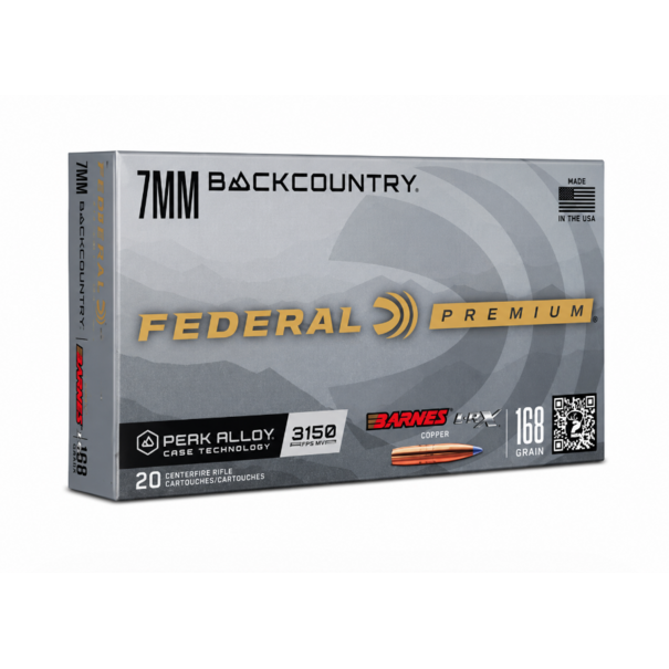 Federal Federal Premium 7mm Backcountry 168gr Barnes LRX