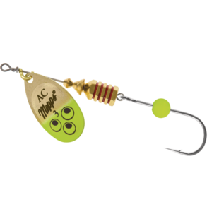 Mepps Aglia Comet Hybride Spinner #3 1/4 oz Siwash Gold Chartreuse