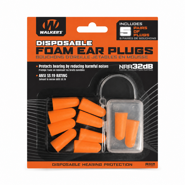 Walkers Walkers Disposable Foam Ear Plugs - 5pk