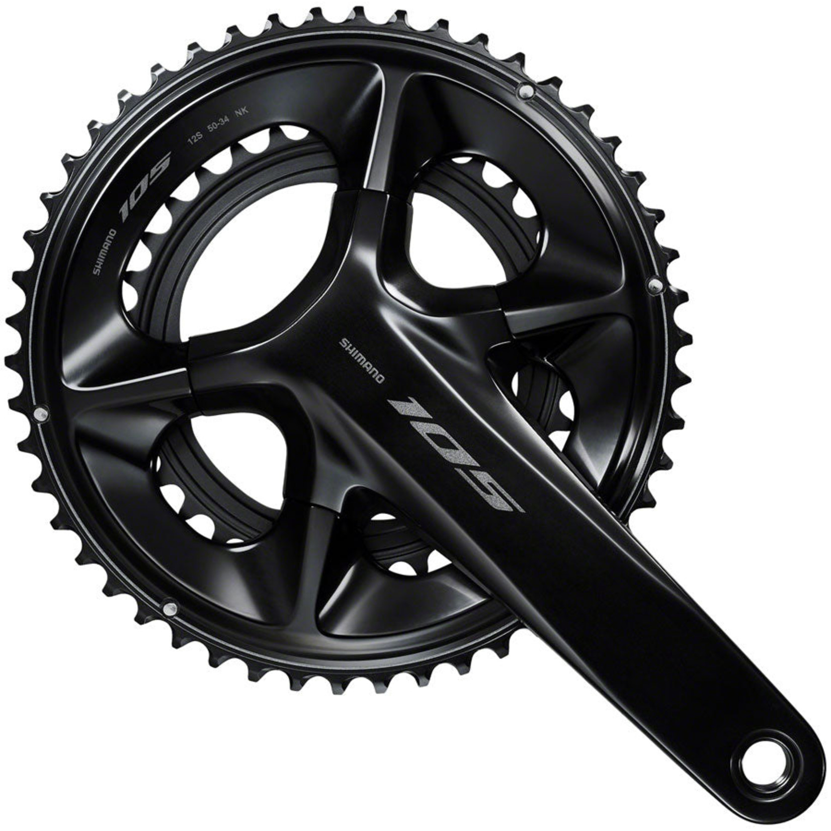 Shimano Shimano FRONT CHAINWHEEL, FC-R7100, 105, FOR REAR 12-SPEED, 170MM, 50-34T, BLACK