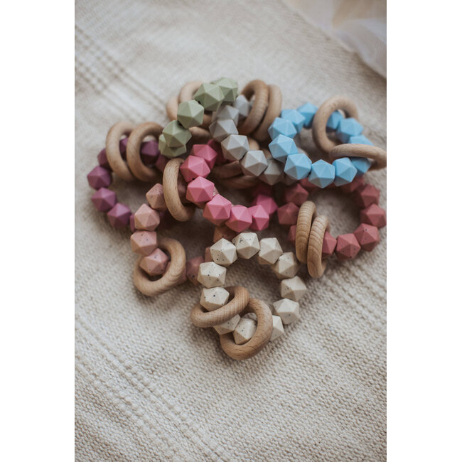 Three Hearts Abby Teething Rattle